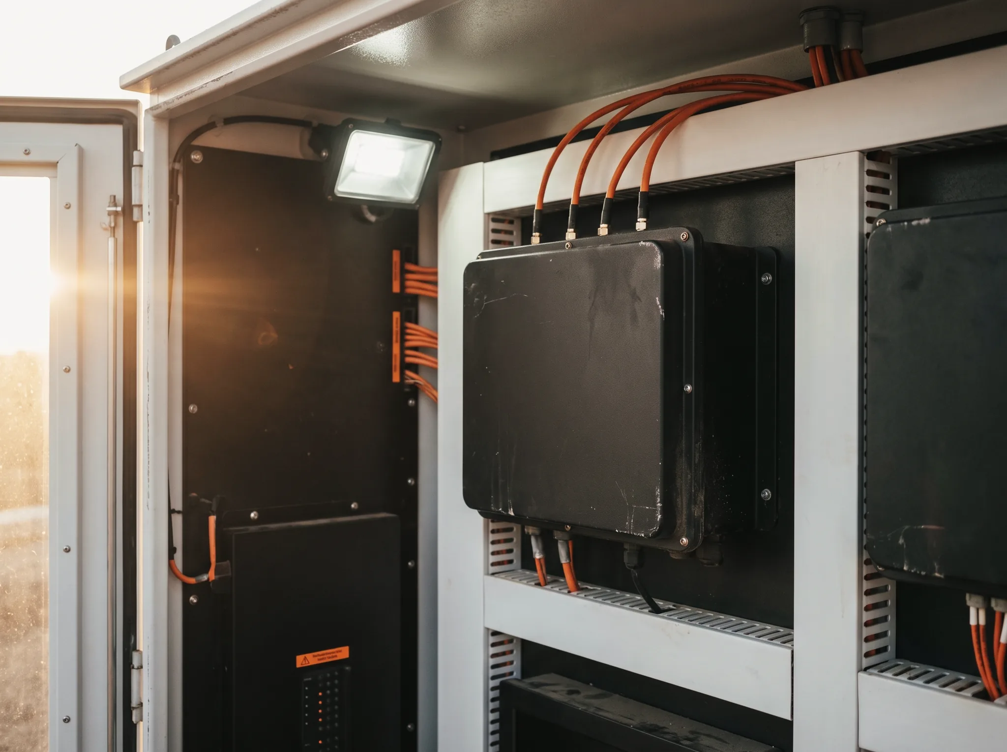 Telematics gateway enclosure mounted inside a control cabinet